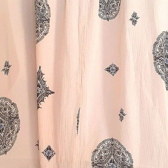 NWOT  Free People Beige Geo Printed Sleeveless Tunic,Top,Mini Dress XS Ret. $118 - Picture 5 of 7